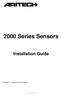 2000 Series Sensors Installation Guide