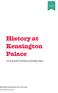 History at Kensington Palace