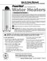 Gas Residential Water Heaters. Residential 40 and 50 Gallon