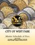 CITY OF WEST PARK. Master Schedule of Fees