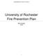 University of Rochester Fire Prevention Plan
