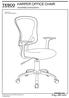 HARPER OFFICE CHAIR. Assembly instructions.   Produced in China for TESCO Stores Ltd. Tesco Product size: H920/1015xW640xD625mm