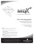 MDX² INSTALLATION MANUAL