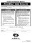PUREFIRE GAS BOILERS USER S INFORMATION MANUAL PB HEAT, LLC 131 S. CHURCH ST BALLY, PA WARNING MISE EN GARDE TO BE COMPLETED BY THE INSTALLER