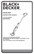 STEAM MOP INSTRUCTION MANUAL CATALOG NUMBER BDH1765SM PLEASE READ BEFORE RETURNING THIS PRODUCT FOR ANY REASON. SAVE THIS MANUAL FOR FUTURE REFERENCE.