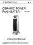 CERAMIC TOWER FAN HEATER PL2000