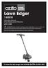 Lawn Edger 1400W LWE To view the full range visit:   Instruction Manual 2 Year Replacement Warranty
