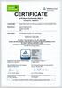 Certificate: / 29 April 2014