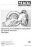 Operating and installation instructions for washer-extractor PW 6065