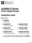 AL600ULX Series. Power Supply/Charger. Installation Guide