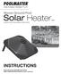 Solar Heater INSTRUCTIONS. Above-Ground Pool. Calentón Solar Para Alberca Sobre Tierra