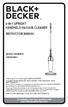 2-IN-1 UPRIGHT HANDHELD VACUUM CLEANER INSTRUCTION MANUAL
