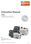 Instruction Manual. Zebra. Two-Stage Rotary Vane Vacuum Pumps RH 0003 B, RH 0010 B, RH 0015 B, RH 0021 B