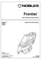 Frontier. Self Contained Carpet Extractor. Operator and Parts Manual. Model No.: Rev. 00 (09-99)