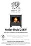 Henley Druid 21kW. Boiler Stove Installation and Operating Instructions. Important: This product must be installed by a suitably qualified installer.