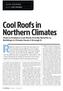 Cool Roofs in Northern Climates