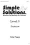 Simple Solutions Science Level 2. Level 2. Science. Help Pages