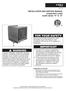 FOR YOUR SAFETY IMPORTANT WARNING. installation and service manual evaporative cooler model series H & O H76353A