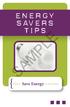 energy savers tips SAMPLE