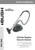 INSTRUCTION MANUAL. Cylinder Bagless Vacuum Cleaner BVC1805