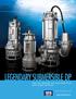 LEGENDARY SUBMERSIBLE DP Heavy duty submersible slurry pump design for the world s toughest applications.