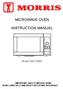 MICROWAVE OVEN INSTRUCTION MANUAL