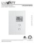 USER S GUIDE UTE202NP SERIES NON PROGRAMMABLE ELECTRONIC THERMOSTAT