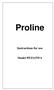 Proline. Instructions for use. Model PFZ115WA