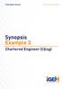 ADVICE AND GUIDANCE Synopsis Example 3 Chartered Engineer (CEng)
