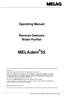 Operating Manual. Reverse Osmosis Water Purifier. MELAdem 55