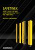 SAFETINEX SAFETY LIGHT CURTAINS HAND PROTECTION, TYPE 2 YBB, YBBS SERIES INSTRUCTION MANUAL