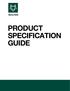 PRODUCT SPECIFICATION GUIDE