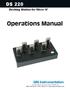 Operations Manual DS 220. Docking Station for Micro IV