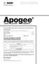 Apogee. plant growth regulator. Net Contents: For use in apple, grass grown for seed, peanut, and sweet cherry