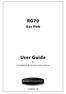 RG70 Gas Hob User Guide