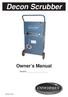 Decon Scrubber Owner s Manual
