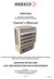 UHIR Series. Horizontal or Vertical Mounting Industrial / Commercial Electric Unit Heater. Owner s Manual