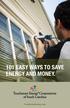 101 EASY WAYS TO SAVE ENERGY AND MONEY.