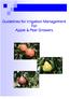 Guidelines for Irrigation Management For Apple & Pear Growers