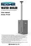 WATER BOILER. User manual MODEL PR-200. For heating hot tubs and swimming pools