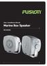 User / Installation Manual. Marine Box Speaker MS-BX402