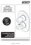 Caroli dual control thermostatic mixer shower Installation and operating instructions