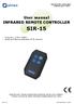 User manual INFRARED REMOTE CONTROLLER SIR-15