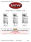 F SERIES FRYERS. Owner s Manual Installation Guide. Model F4 (4 Burner Fryer)
