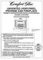 UNVENTED (VENT-FREE) PROPANE GAS FIREPLACE OWNER S OPERATION AND INSTALLATION MANUAL (Variably Controlled)