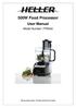 500W Food Processor User Manual