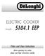 ELECTRIC COOKER EEP. mod. Fitters and Users Instructions. Before operating this cooker, please read these instructions carefully