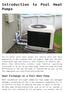 Introduction to Pool Heat Pumps