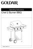 Operating Instructions. Chef 2 Burner BBQ. Model: GBQC110
