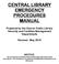 CENTRAL LIBRARY EMERGENCY PROCEDURES MANUAL